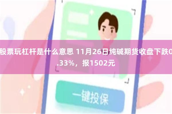股票玩杠杆是什么意思 11月26日纯碱期货收盘下跌0.33%，报1502元